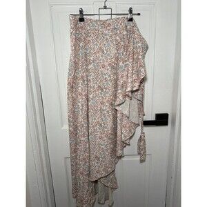 Asymmetrical Floral Skirt